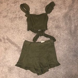 Adorable Olive Two-Piece Set